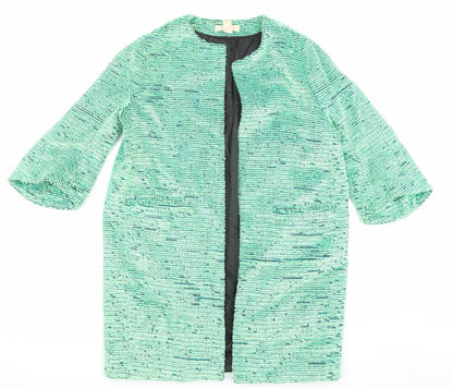 Womens UK Size 8 H&M Green Kimono Coat