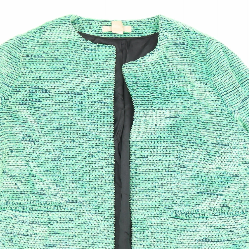 Womens UK Size 8 H&M Green Kimono Coat