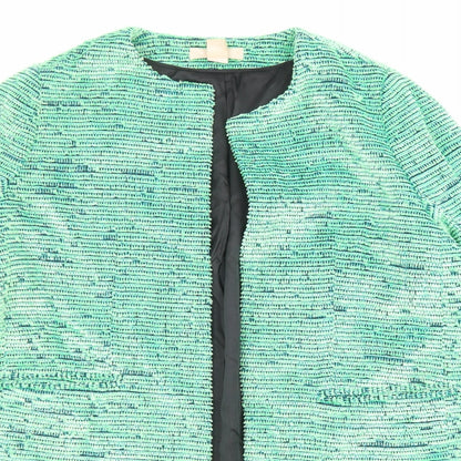 Womens UK Size 8 H&M Green Kimono Coat
