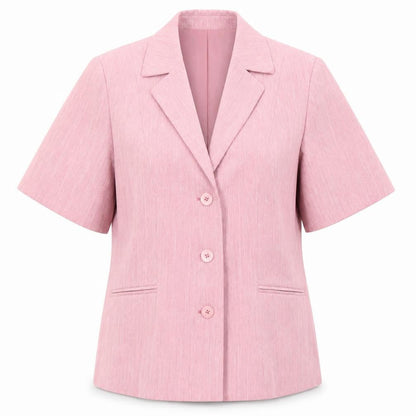 Debenhams Womens Pink Geometric Polyester Basic Button-Up Size 14 Collared