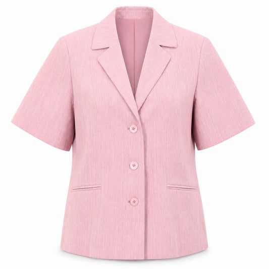 Debenhams Womens Pink Geometric Polyester Basic Button-Up Size 14 Collared