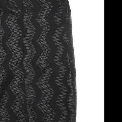 Autograph Womens Black Geometric Polyester Sheath Size 12 Boat Neck Zip