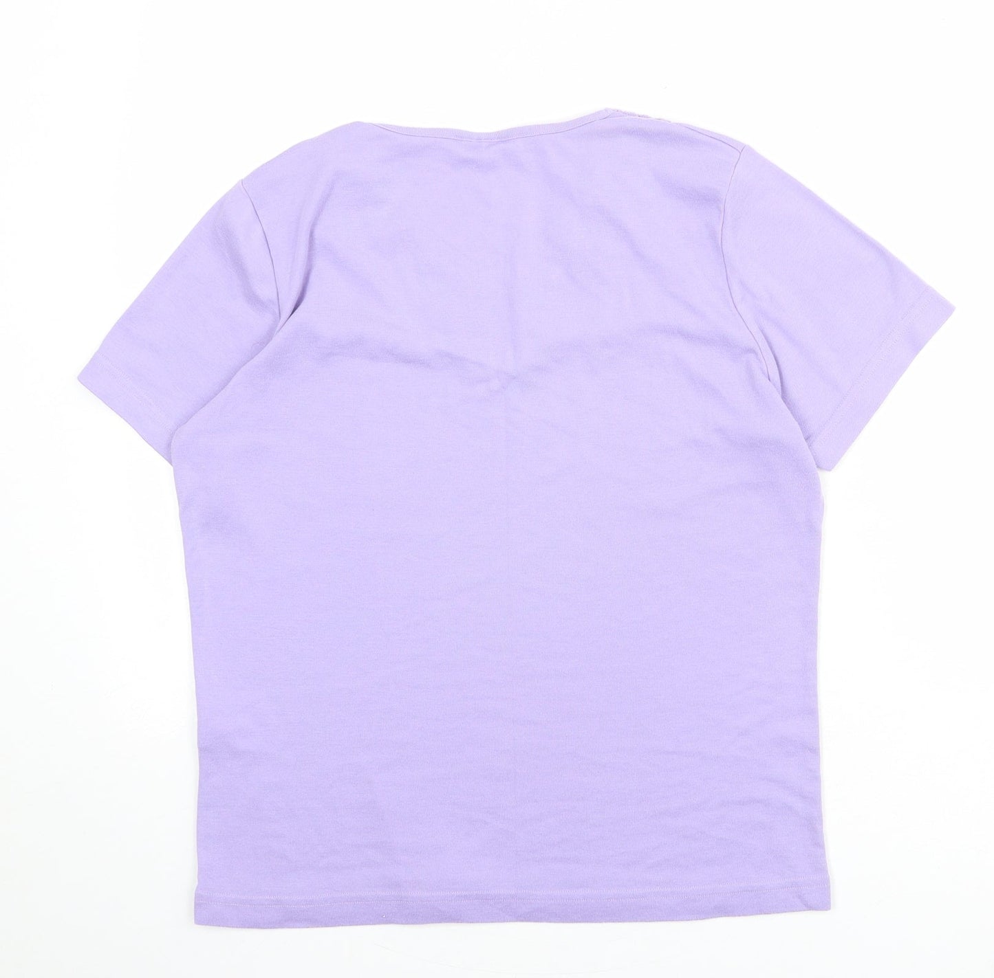 Womens UK Size 14 Damart Purple Basic T-Shirt