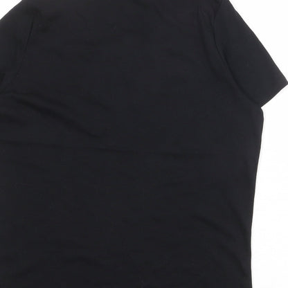Bonmarché Womens Black 100% Cotton Basic T-Shirt Size 18 Round Neck