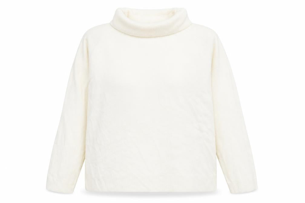 Classics Womens Ivory Roll Neck Acrylic Pullover Jumper Size 18