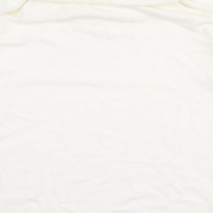 Classic Womens Ivory Roll Neck Acrylic Pullover Jumper Size 18