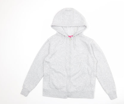 LA Gear Girls Grey Polyester Full Zip Hoodie Size 9-10 Years Zip