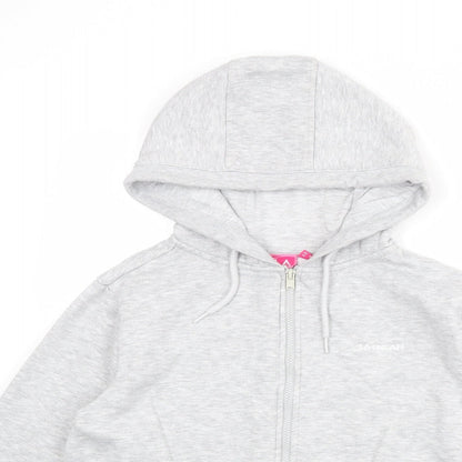 LA Gear Girls Grey Polyester Full Zip Hoodie Size 9-10 Years Zip