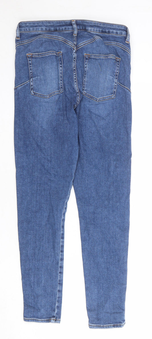 ASOS Mens Blue Cotton Skinny Jeans Size 30 in L30 in Regular Zip