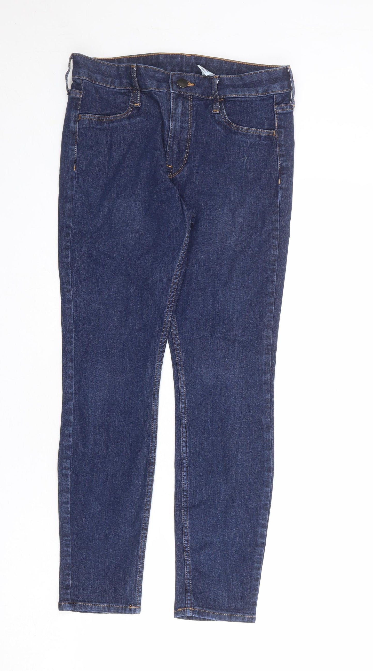 Womens UK Size 10 H&M Regular Fit Skinny Blue Jeans