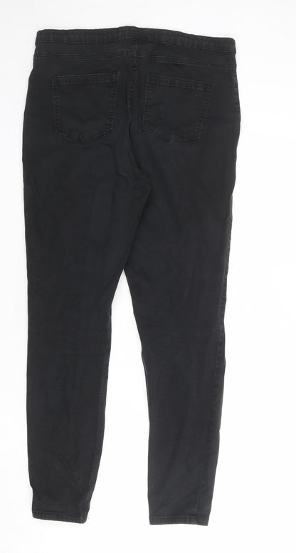 Denim & Co. Womens Black Cotton Skinny Jeans Size 16 L28 in Regular Zip
