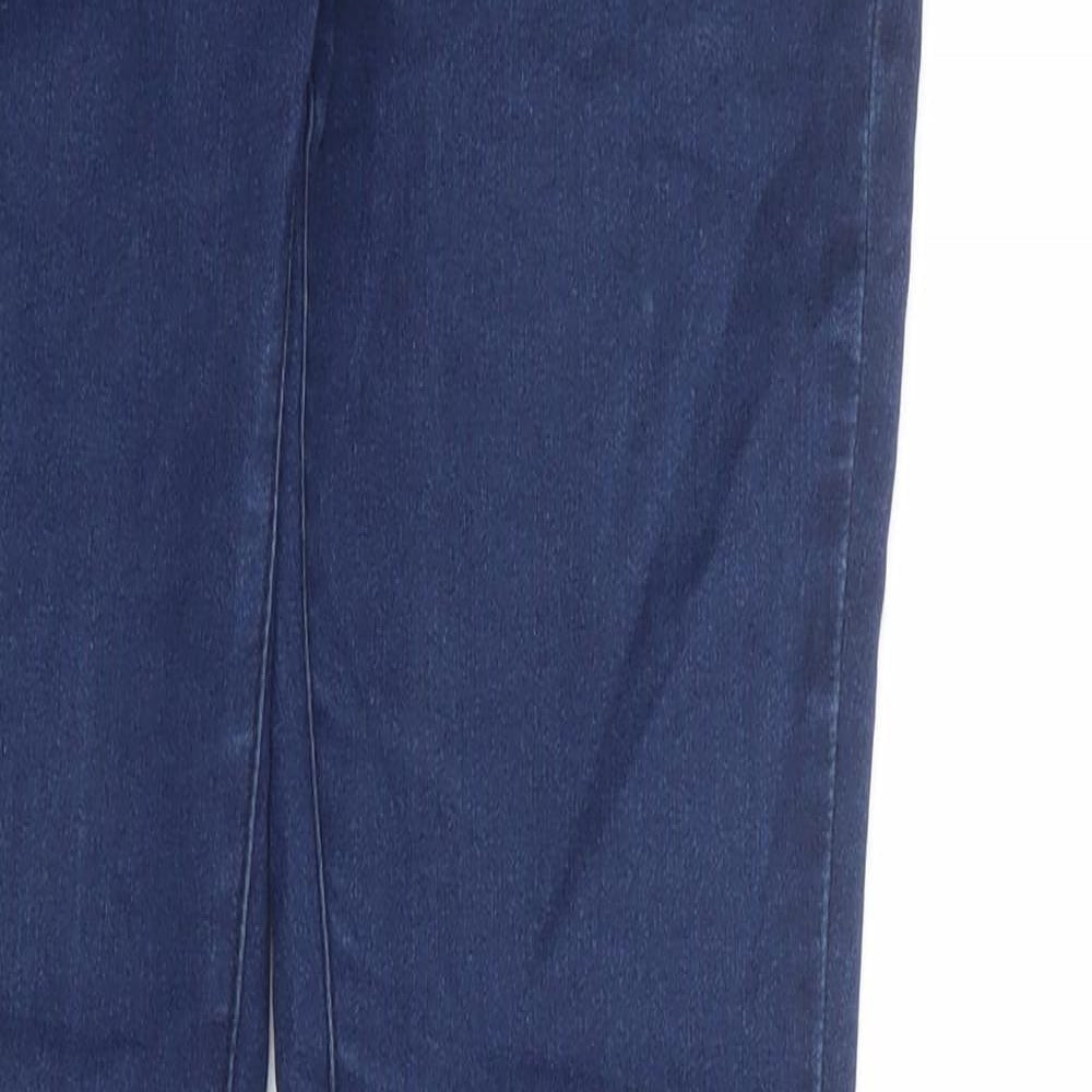Denim & Co. Womens Blue Cotton Skinny Jeans Size 8 L30 in Regular Button
