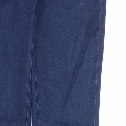 Denim & Co. Womens Blue Cotton Skinny Jeans Size 8 L30 in Regular Button