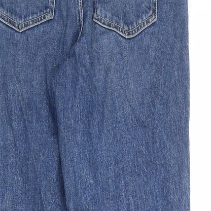 Free Assembly Womens Blue Cotton Straight Jeans Size 8 L28 in Regular Zip