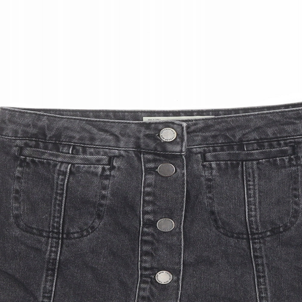 Womens UK Size 26 in Topshop Mini Denim Skirt
