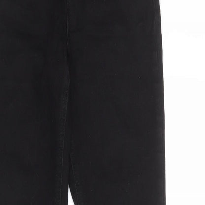 Pull&Bear Womens Black Cotton Flared Jeans Size 6 L31 in Regular Zip