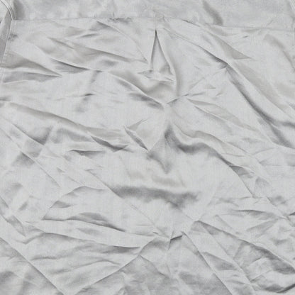 ASOS Mens Silver Polyester Button-Up Size S Collared Button