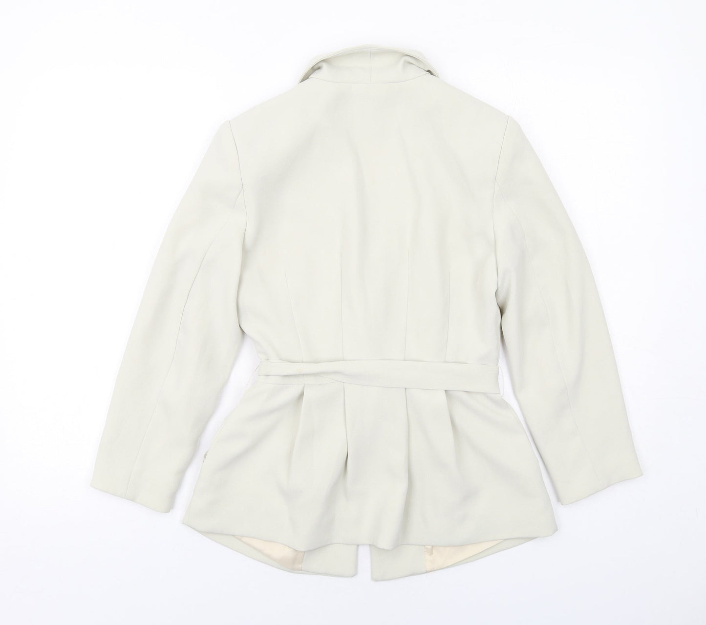 H&M Womens Beige Jacket Blazer Size 6 Snap