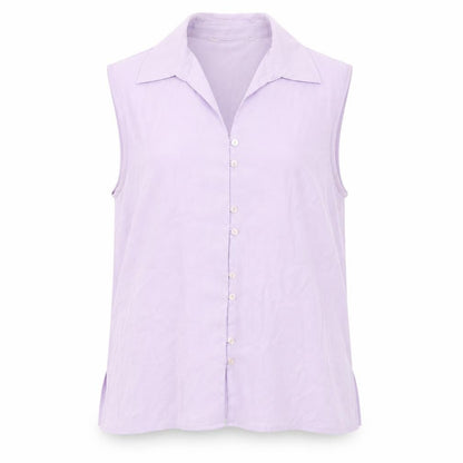 Womens UK Size 2XS Isabelle Purple Basic Button-Up