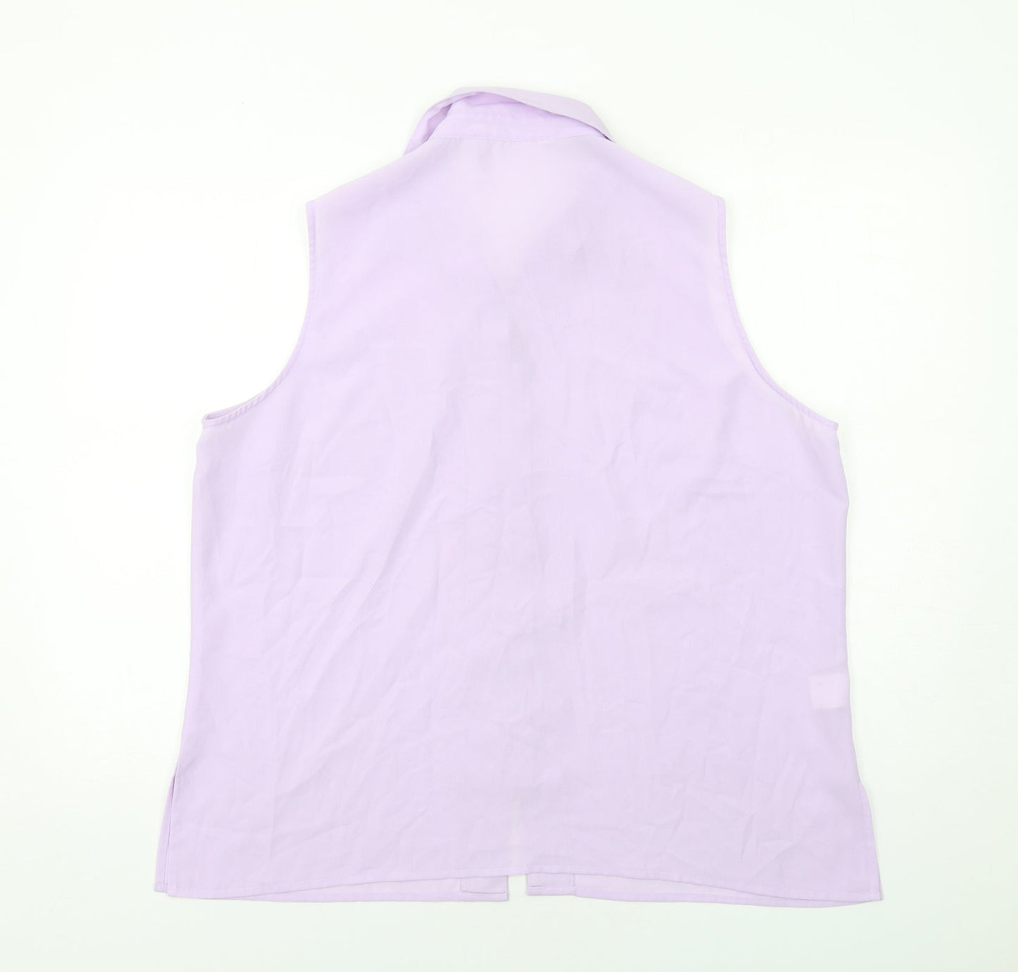 Womens UK Size 2XS Isabelle Purple Basic Button-Up