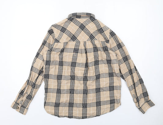 Womens UK Size 6 H&M Beige Basic Button-Up