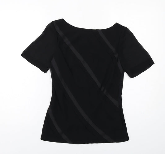Womens UK Size 8 Coast Black Basic T-Shirt