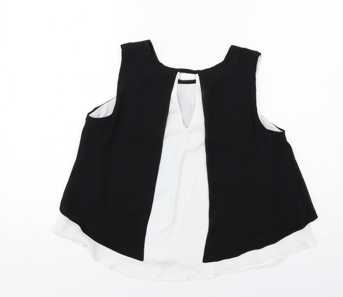 Womens UK Size S Zara Black Basic Tank