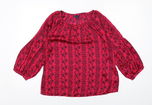 Womens UK Size M Gap Pink Basic Blouse