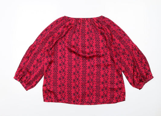 Womens UK Size M Gap Pink Basic Blouse