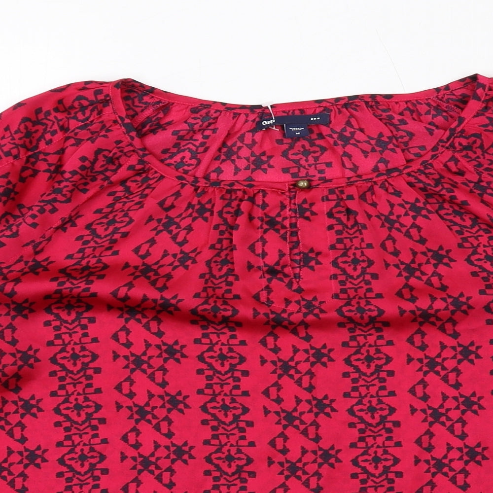 Womens UK Size M Gap Pink Basic Blouse