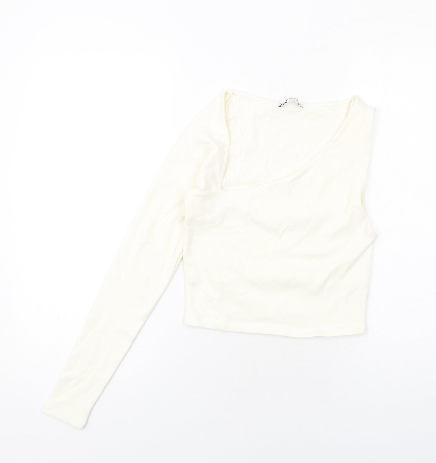 Womens UK Size L Zara Ivory Basic Tank
