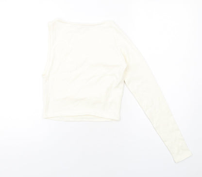 Womens UK Size L Zara Ivory Basic Tank