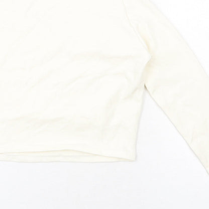 Womens UK Size L Zara Ivory Basic Tank