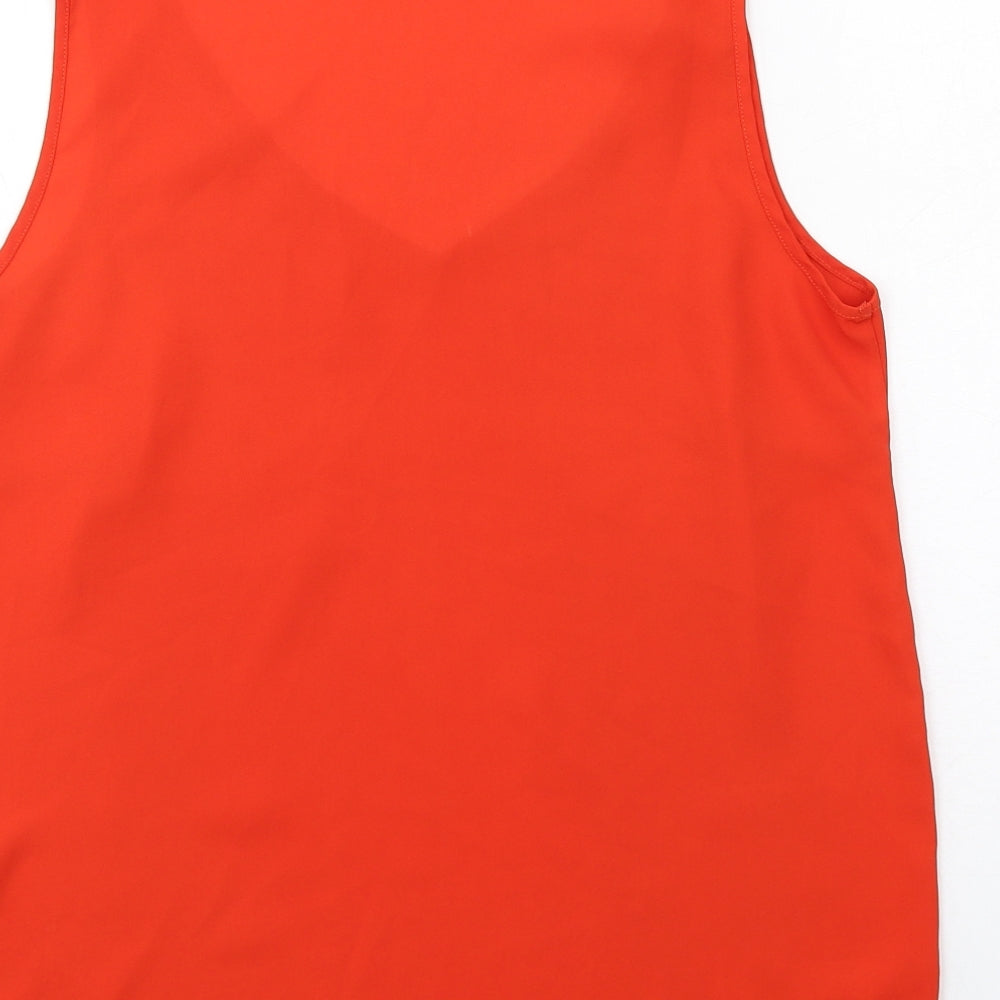 Womens UK Size 12 Marks and Spencer Orange Basic Tank