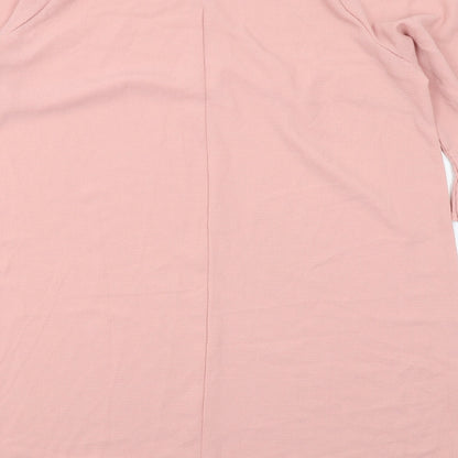 Yours Womens Pink Polyester A-Line Size 18 Round Neck Button