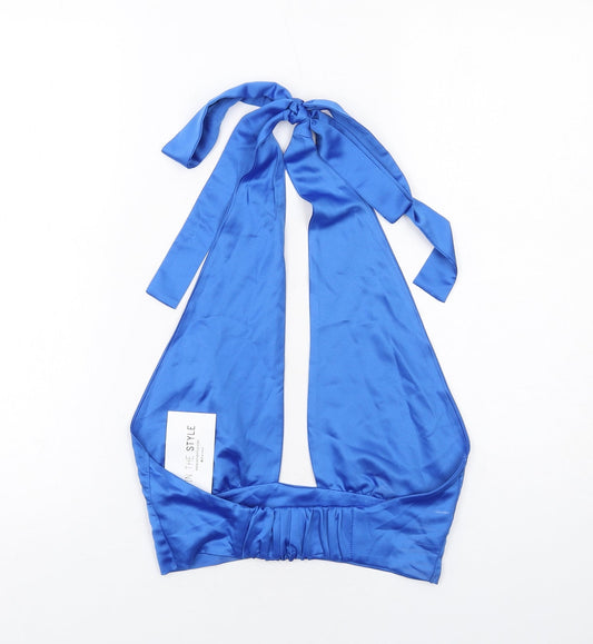 Womens UK Size 10 In the Style Blue Cropped Tank