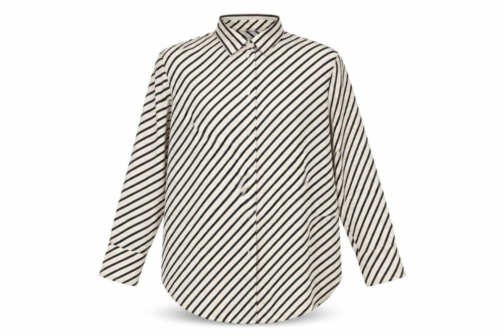 Womens UK Size L H&M Ivory Basic Button-Up