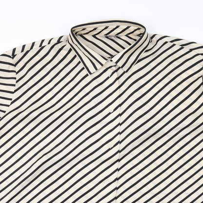 Womens UK Size L H&M Ivory Basic Button-Up