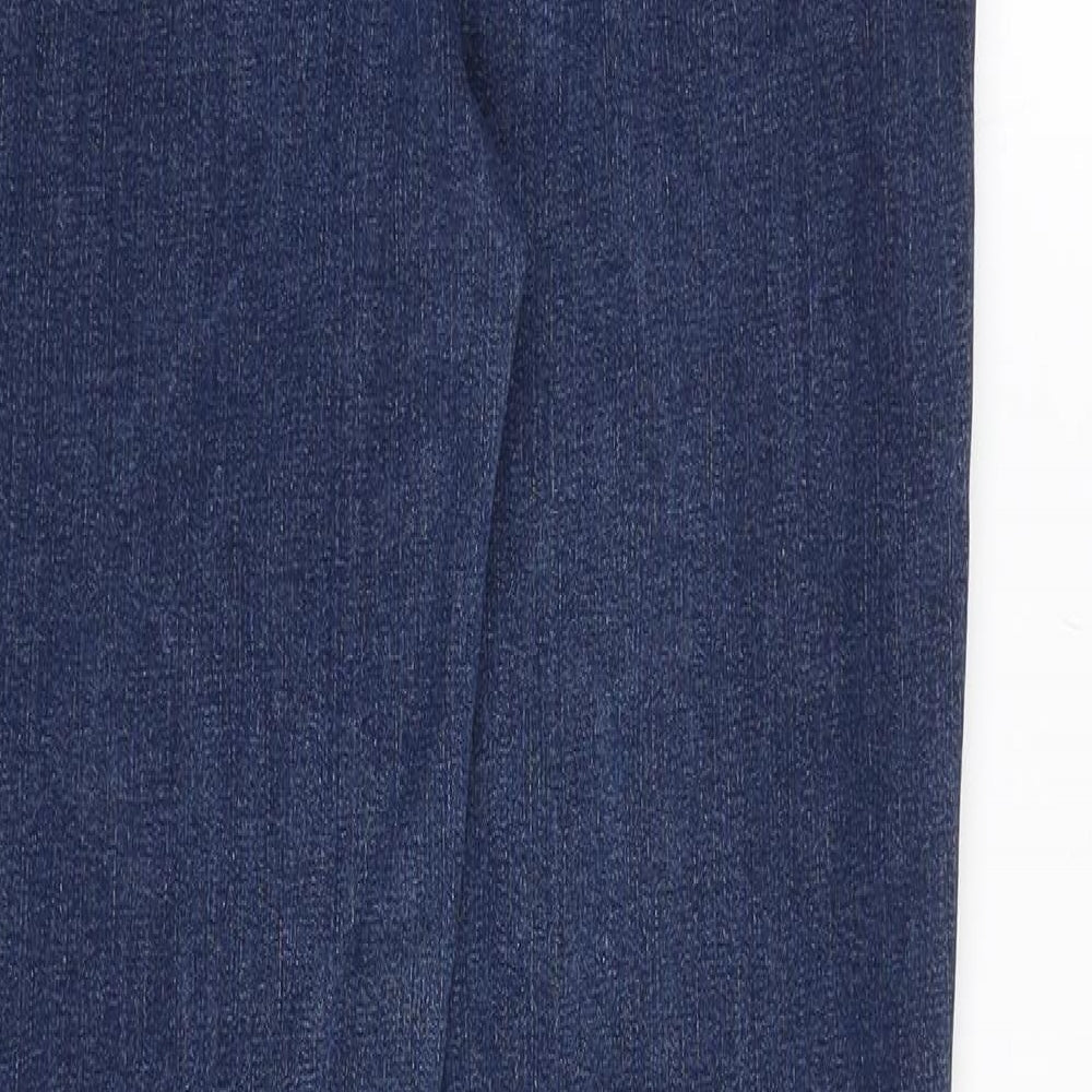 Per Una Womens Blue Cotton Straight Jeans Size 30 in L30 in Regular Zip