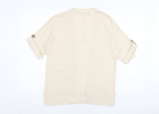 Womens UK Size S Marks and Spencer Beige Cardigan Jumper