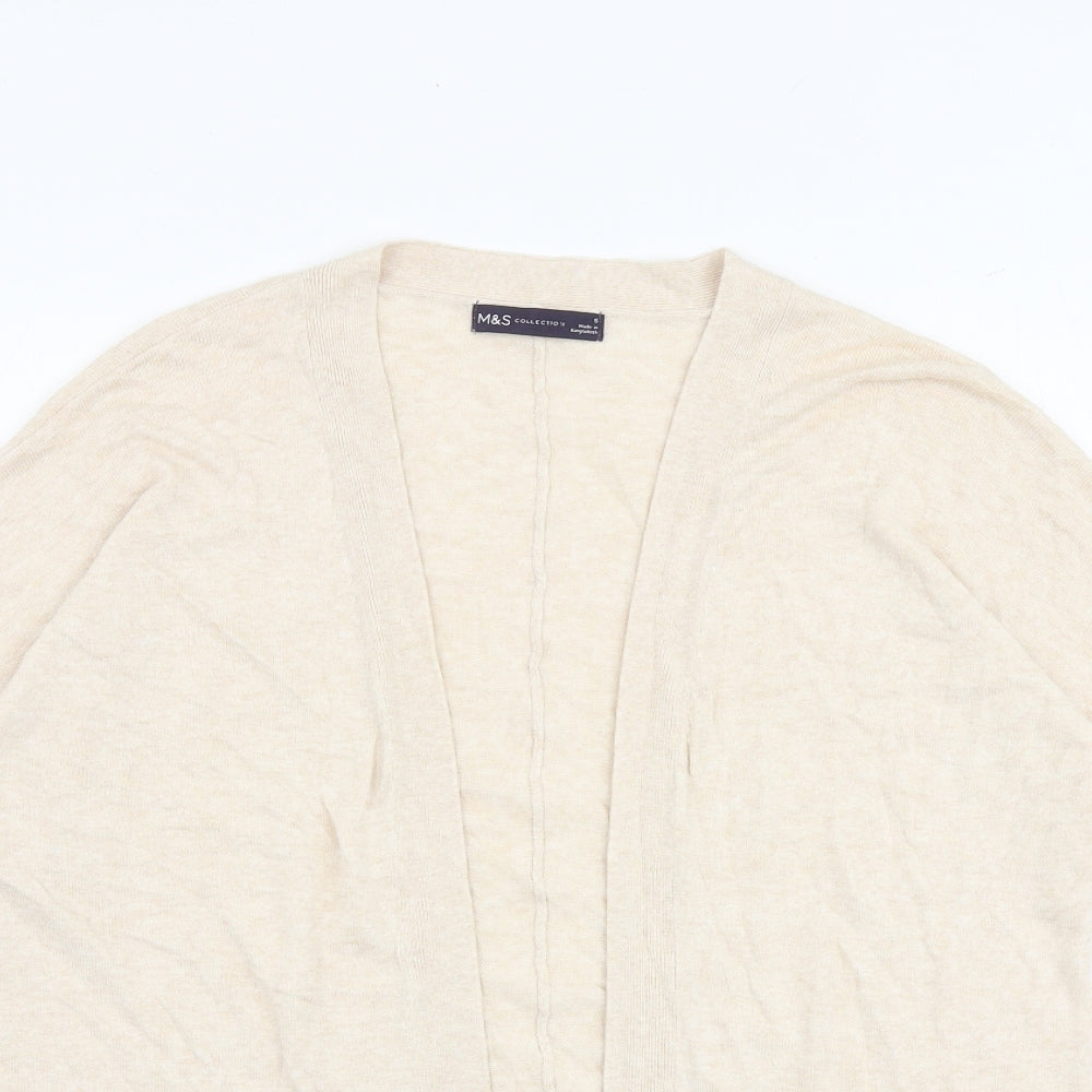 Womens UK Size S Marks and Spencer Beige Cardigan Jumper