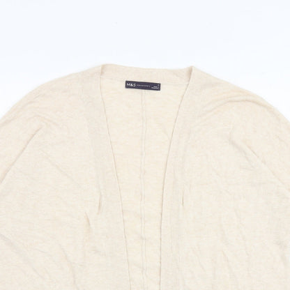 Womens UK Size S Marks and Spencer Beige Cardigan Jumper