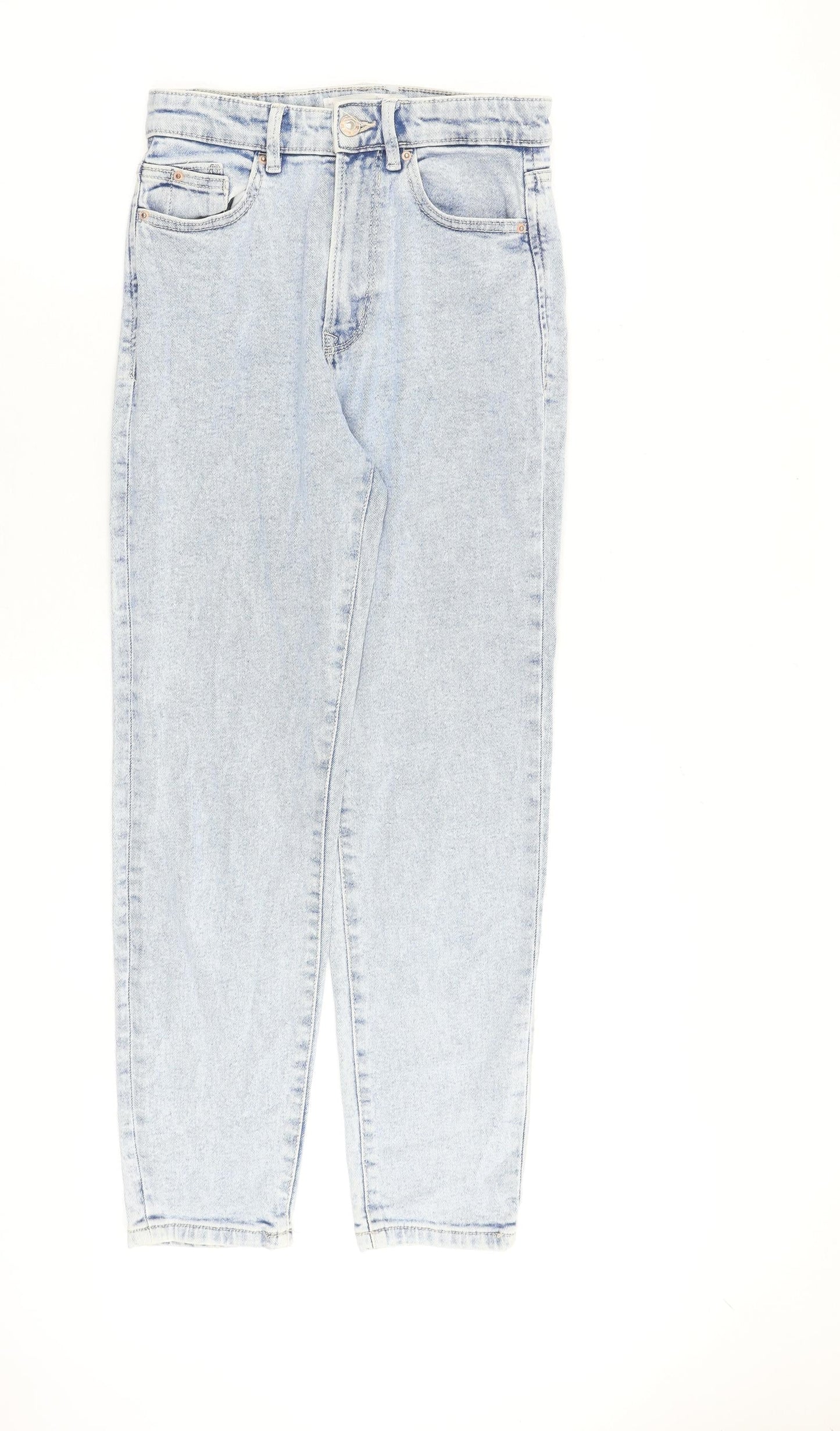 Womens UK Size 8 Stradivarius Regular Fit Tapered Blue Jeans