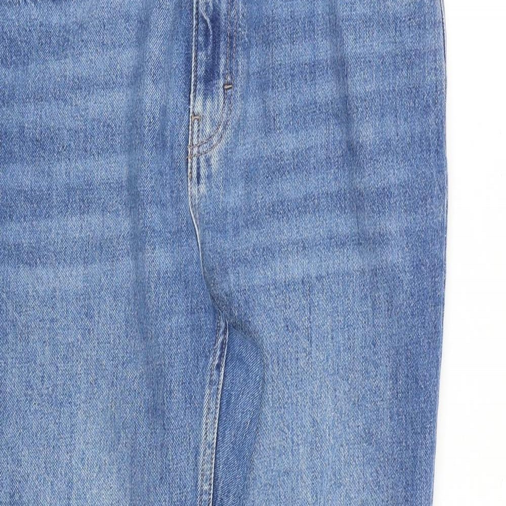 ASOS Womens Blue Cotton Tapered Jeans Size 32 in L28 in Regular Zip
