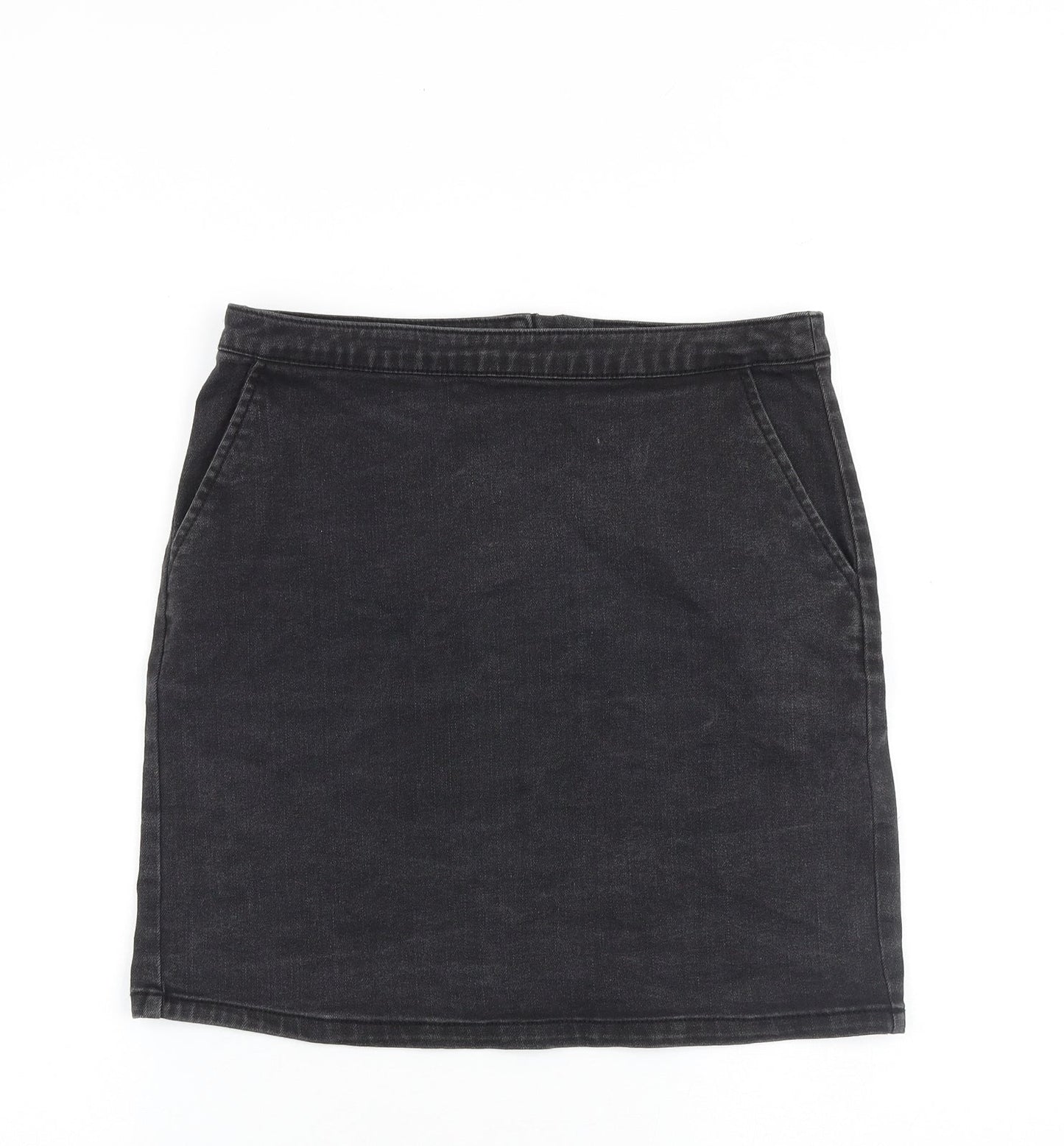 Womens UK Size 12 Warehouse A-Line Denim Skirt