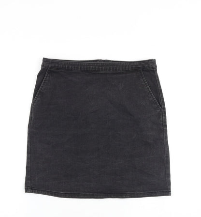 Womens UK Size 12 Warehouse A-Line Denim Skirt