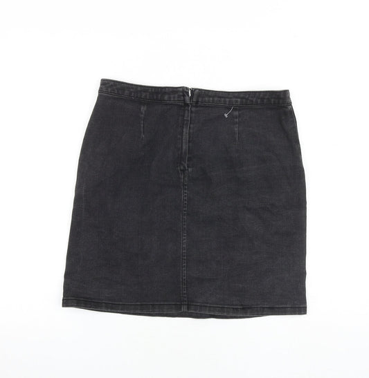 Womens UK Size 12 Warehouse A-Line Denim Skirt