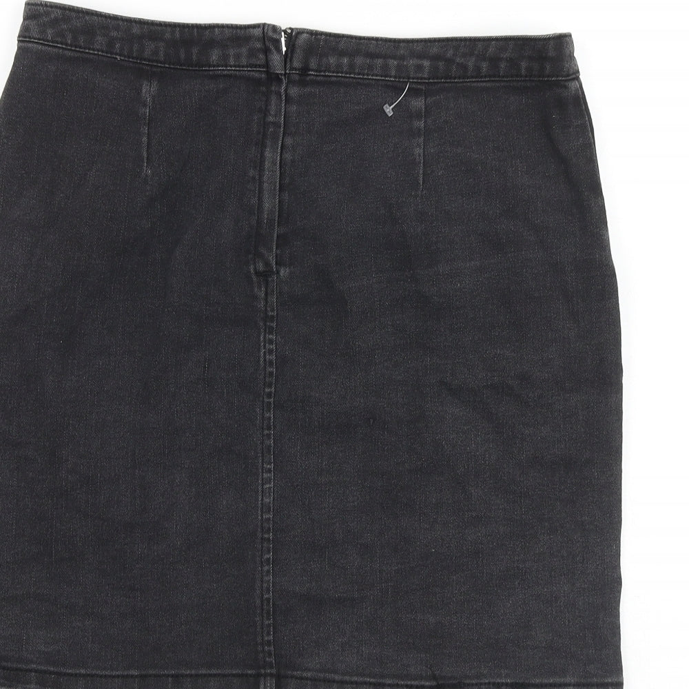 Womens UK Size 12 Warehouse A-Line Denim Skirt