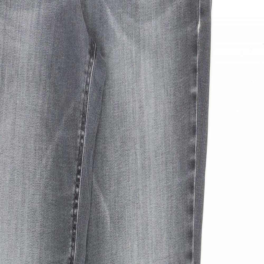 Atelier Gardeur Womens Grey Cotton Skinny Jeans Size 8 L31 in Slim Zip