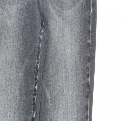 Atelier Gardeur Womens Grey Cotton Skinny Jeans Size 8 L31 in Slim Zip